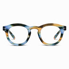 Peepers by PeeperSpecs Oprah's Favorite Women's Stardust Round Blue Light Blocking Reading Glasses - Multi Horn +1.75