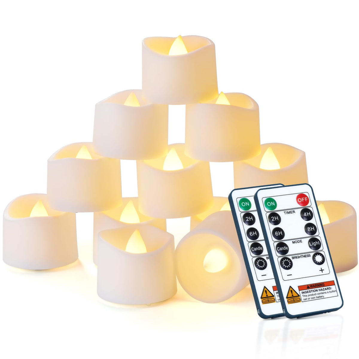 Homemory 24-Pack Remote Flameless LED Battery Tea Light Candles, 400+Hrs
