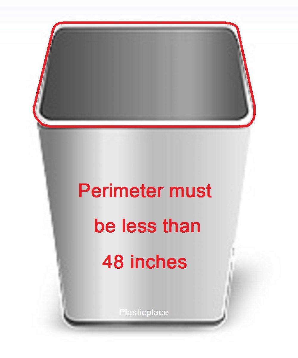 Plasticplace 12-16 Gallon Trash Bags, 1.0 Mil, Black Tall Garbage Can Liners, 24" x 31" (250 Case)
