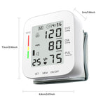 MMIZOO Wrist Blood Pressure Monitor Large LCD Display BP Machine Adjustable Cuff 5.31-7.68 inch Automatic 99x2 Sets Memory with Carrying Case for Home Use (White)