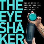 Eyeshaker Set - Patented Glasses Cleaning Device - Bifocals Cleaner with Microfiber Cleaning Cloth - Innovative Eyeglasses Washing Tool for Lenses and Frames - Like at The Optician