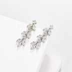 SWEETV Cubic Zirconia Wedding Earrings for Brides, Marquise Bridal Earrings