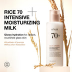 ANUA Rice 70 Intensive Moisturizing Milk, Hydrating Face Lotion, Niacinamide, Ceramides, All Skin Types, Sensitive, Skin Moisture Barrier, Lightweight Nourishing, Korean Skincare, 5.07 fl.oz.