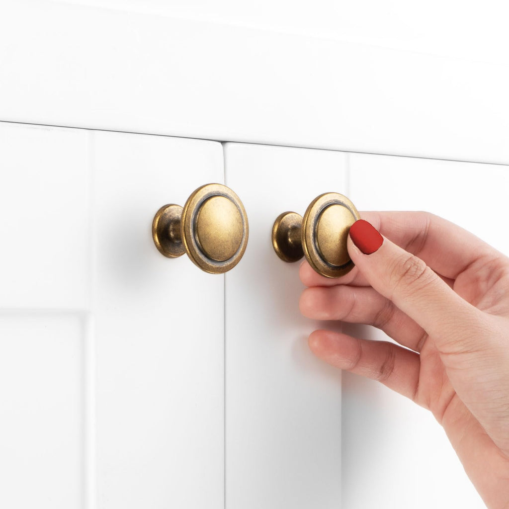 BEROSSA Oil Rubbed Bronze Cabinet Knobs Bronze Drawer Knobs, 10 Pack 1-1/4 Inch, 8222 Round Single Hole Cabinet Pulls for Kitchen Cabinets Drawers Bedroom Dresser Cupboard Bathroom Vanity