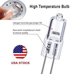 Vinaco G4 Halogen Bulb 12V 10W 2800K Warm White for Cabinet Lighting