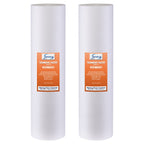 iSpring FP220BX2 High Capacity x 4.5” Water Replacement Cartridges Sediment Filter, 20 Micron, 2 Count (Pack of 1), White