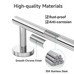 USHOWER Polished Chrome Bath Towel Bar, 30-Inch Towel Rack for Bathroom Wall-Mounted, Thicken SUS304 Stainless Steel Towel Rod (Total Length 32-Inch)