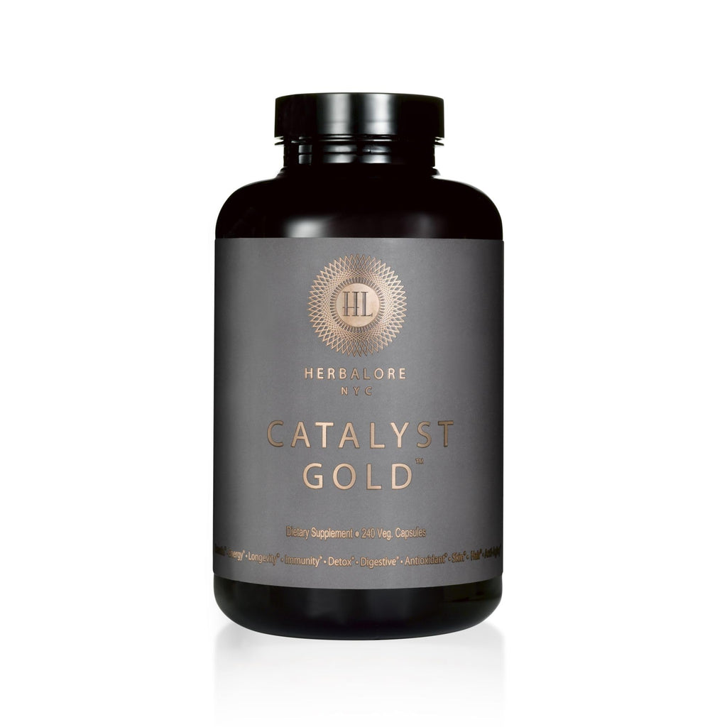 Herbalore - Natural Catalyst Gold Superfood Supplement | for Immunity, Digestion, Hair, Skin, and Nails (240 Capsules)