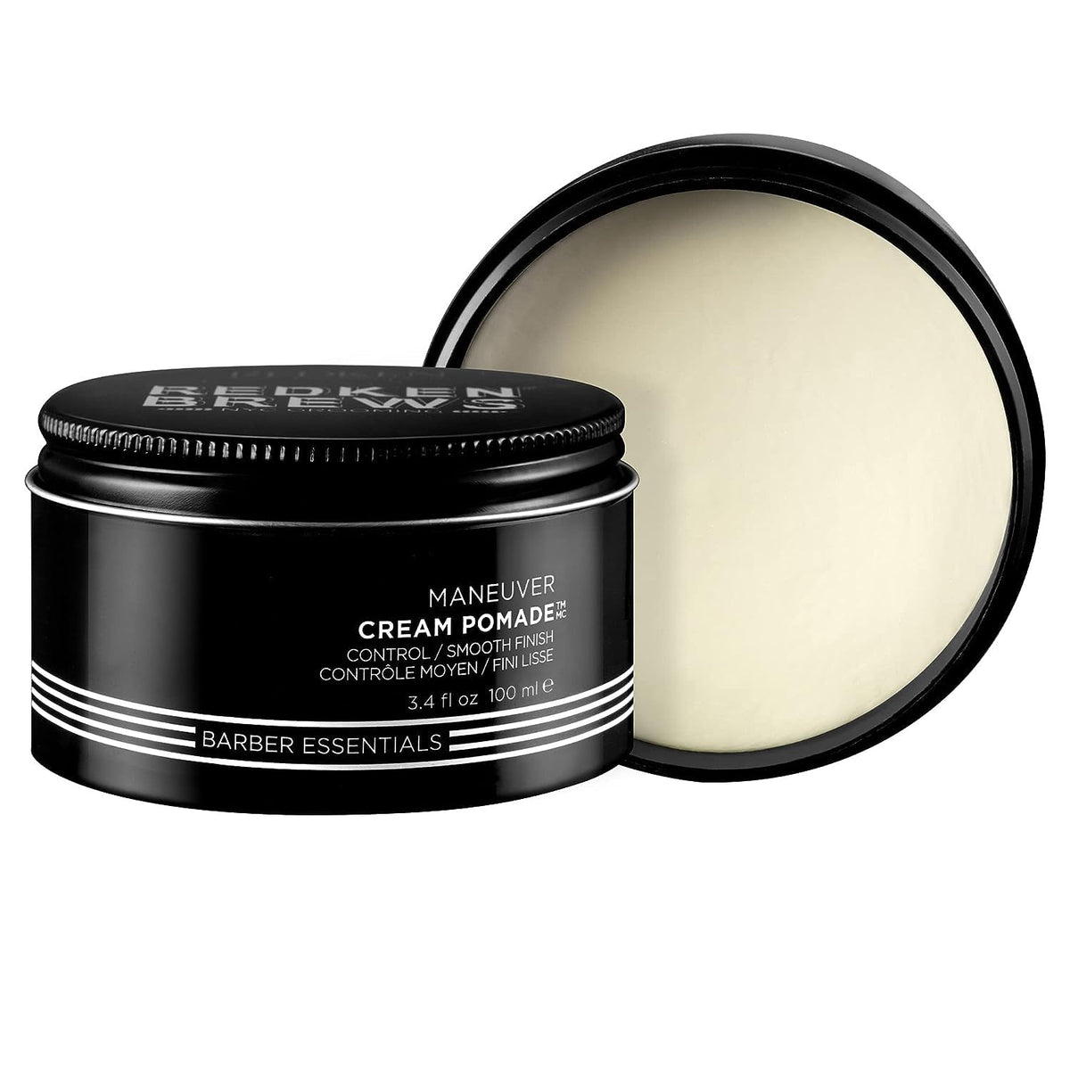 Redken Brews Cream Pomade For Men - Styling Cream with Medium Hold, Natural & Smooth Finish With Low Shine, For All Hair Types