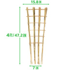 4 Feet Natural Bamboo Trellis 3 Pack, Oltara Fan-Shaped Plant Support Trellis for Outdoor and Indoor Climbing Plants, Potted Plants, Vegetables, Cucumbers, Tomatoes
