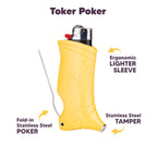 Toker Poker - Bic Lighter Case Multi Tool, Double Trouble Design, All Inclusive Tool for Camping and Other
