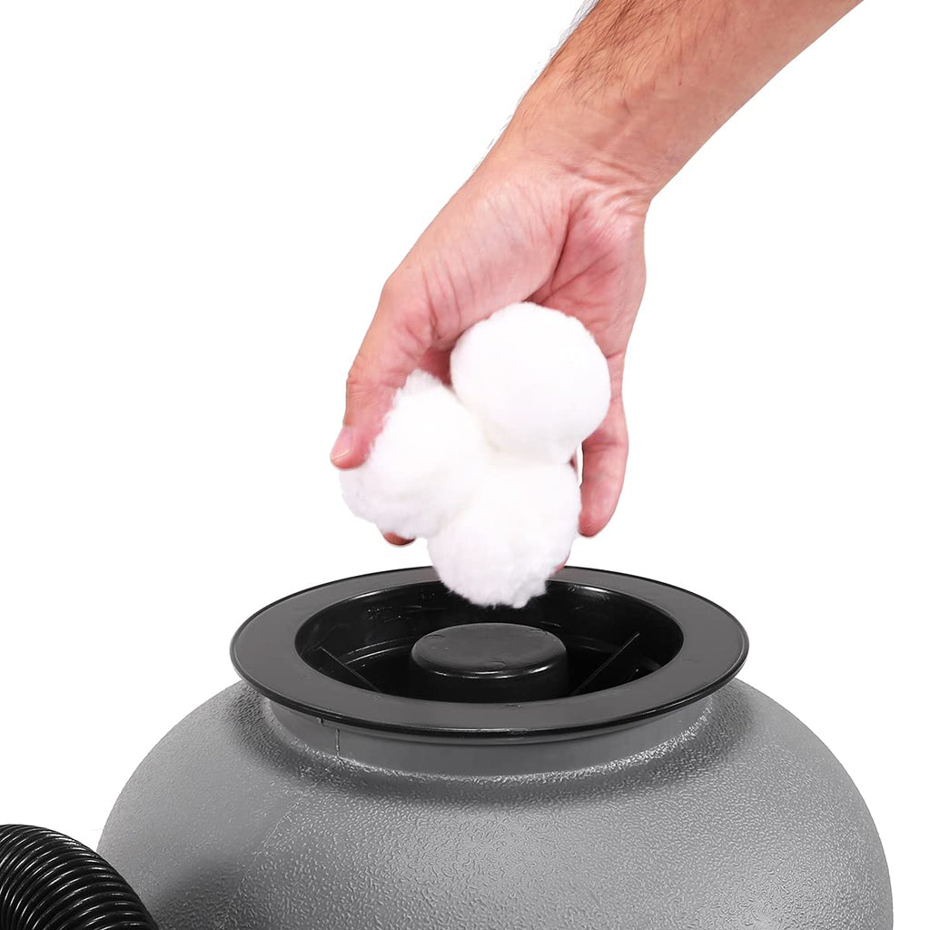 XtremepowerUS 12" Sand Filter for Above-Ground Swimming Pools Max 2,400GPH 7-Way Multi-Port Valve Pool Pump Up to 10,000 Gallons Strainer Basket (Include Filter Media)