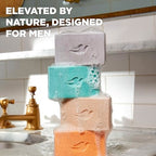 DOVE MEN + CARE Cleansing Soap Bar 4 Count to Rebuild Skin in the Shower Mixed Formulated Plant Based Ingredients 3.51 Oz