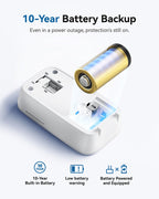 SITERWELL Plug in Carbon Monoxide Detector 10 Year Battery, CO Alarm Detectors with Electrochemical Sensor and Sound Warning, AC Powered Portable Carbon Monoxide Detector for Home Office Travel,1-Pack
