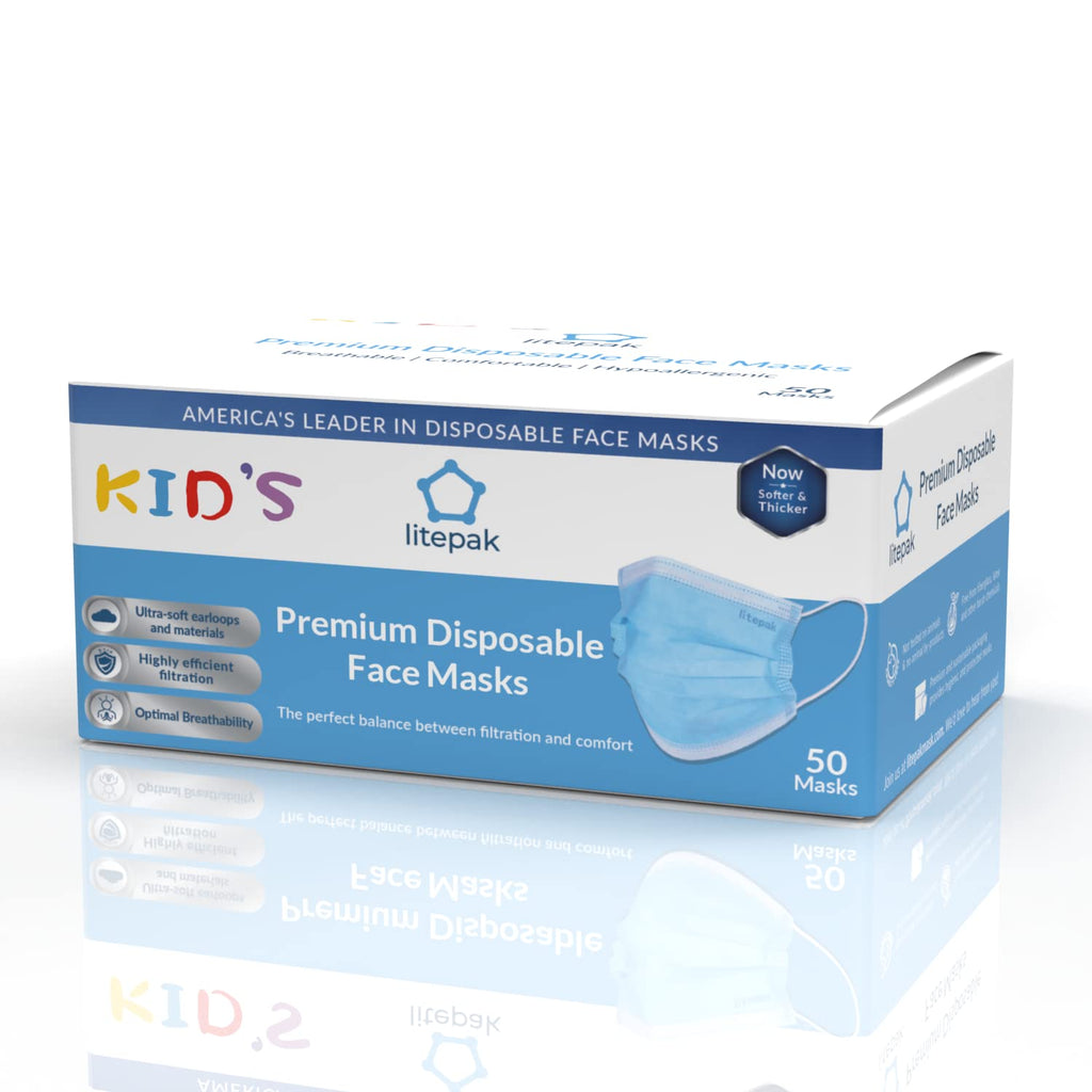 2000pcs Kids Disposable Face Masks - 3 Ply Kids Masks for Boys Girls (Blue)