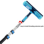 Hicavar 11" Window Squeegee and Microfiber Scrubber 2-in-1 Combo Cleaning Tools (Attachement Only) (9)