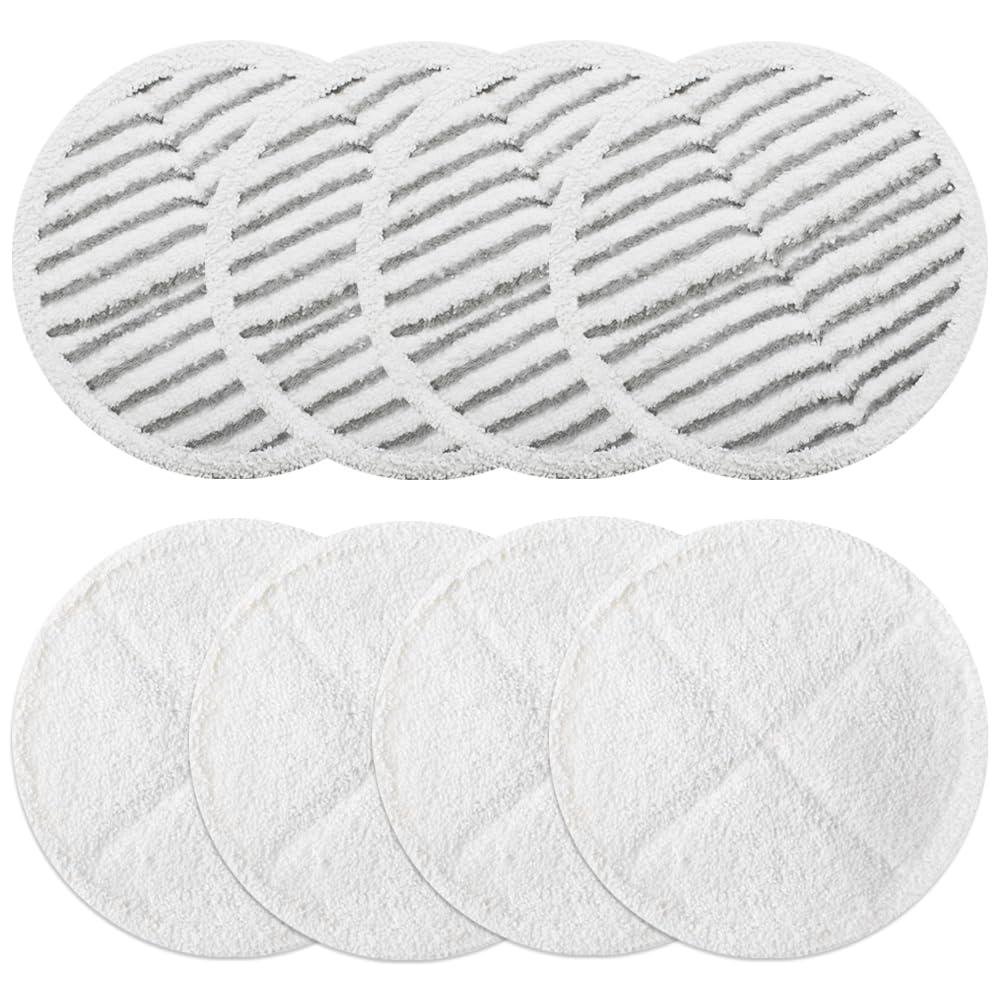 BeiLan Spinwave Mop Pads Fit for Bissell Spinwave 20399 23157 23159 2039A 2124A 20393 2039T 2039W 20391 20395 2307 2315A Soft Scrubby Pads for Hardwood Floor Cleaning Replacement Pads(8Pack)