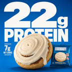 Legendary Foods Cinnamon Roll 22g Protein Bars – Gluten-Free, Low Carb Meal Option – Sweet Zero Sugar Snack, Keto-Friendly – 10-Pack High Protein Pre- or Post-Workout Nutrition Bars