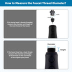 Hibbent Pull Down Kitchen Faucet Head Replacement, 3-Function NSF/ANSI/CAN 61 & CUPC Certified Sink Spray Nozzle, 15 Adapters, Compatible with Moen, Delta, Kohler Faucets, Oil-Rubbed Bronze