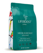 Lifeboost Medium Roast Low Acid Ground Coffee, Certified Organic, 12oz