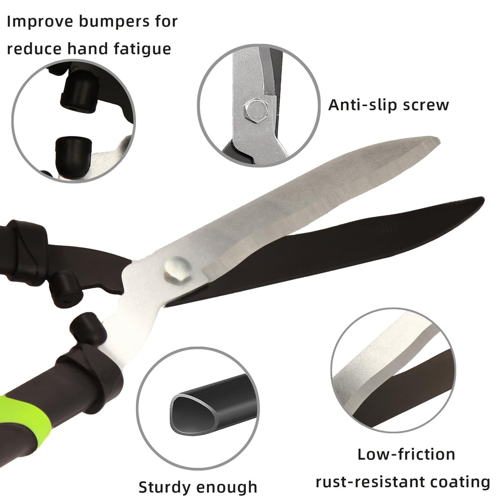 YRTSH Loppers Hedge Clippers & Pruners Combo Set 3-Piece Hedge Shears