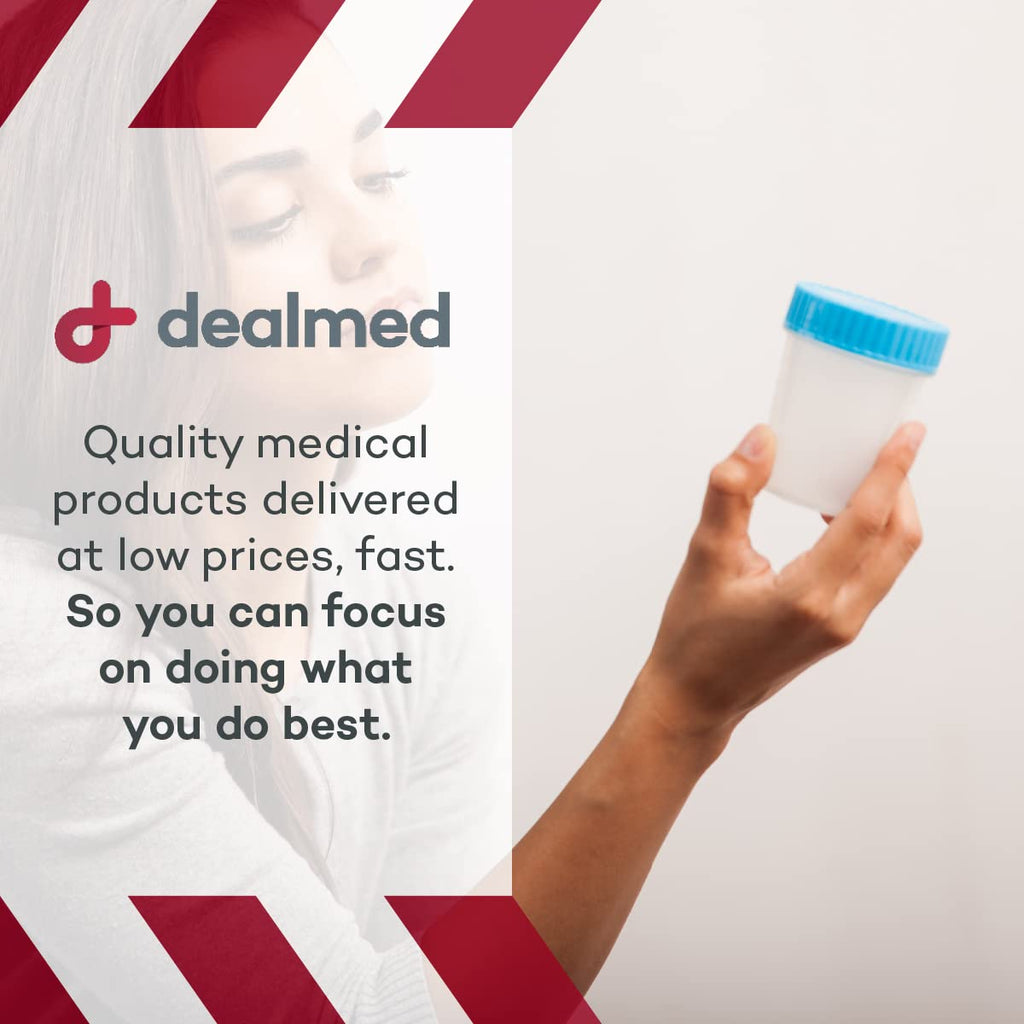 Dealmed 781044 Urine Specimen Cups - 4 oz, Leak Resistant, 5 Count