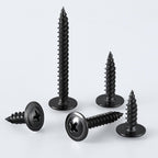 (300 pcs)#8×3/4" Black Truss Head Wood Screws Quick Metal Self Tapping Zinc Oxide