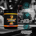Gorilla Mode Pre Workout - Massive Pumps Laser Focus Energy Power - L-Citrulline, Creatine, L-Tyrosine, Betaine, Hydroprime, Alpha-GPC, 400mg Caffeine, Huperzine A - 792g (Blue Raspberry)