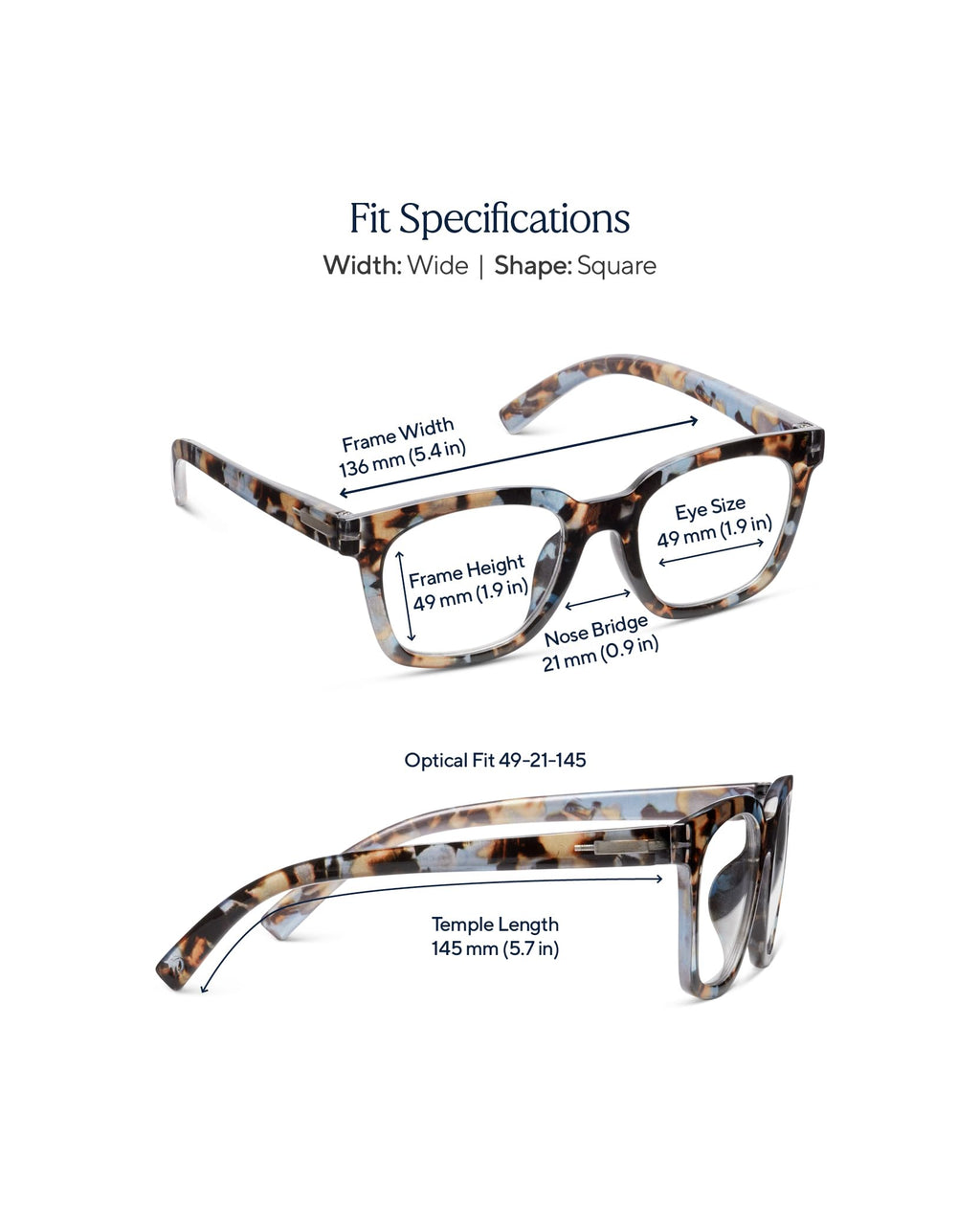 To the Max Progressive Oversized Blue Light Blocking Glasses - Blue Quartz +2.50