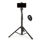 Amazon Basics 64-inch Extendable Tripod for iPhones and Smartphones, Selfie Stick Mode and Phone Tripod Mode, Black