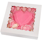 Tcoivs 20-Pack Pie Boxes 12" x 12" x 2.5", Bakery Boxes with Window, White Cookie Boxes, Auto-Popup Treat Boxes for Pies, Muffins, Donuts and Pastries