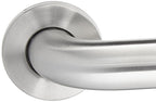 Amazon Basics Bathroom Handicap Safety Grab Bar, 18 Inch Length, 1.5 Inch Diameter, Holds up to 500LBs, ADA Compliant, Stainless Steel