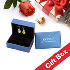 EVEVIC Austrian Crystal Teardrop Leverback Drop Earrings for Women