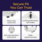 Drive Medical 2-in-1 Raised Toilet Seat with Removable Padded Arms