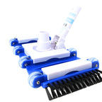 SWIMLINE HYDROTOOLS Manual Pool Vacuum Head Attachment For Inground & Above Ground Pools |Weighted Flexible Swimming Pool Vac Head Rectangle Shape W/ Wheels Brushes| Swivel Hose 1-1/4 or 1-1/2’’ Clean