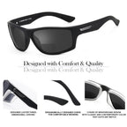 Missfive 2-Pack Mens Ultimate Bifocal Sunglasses with Readers Built In Sporty Upgraded Wrap Frame, UV400 Protection Driving & Reading Glasses for Outdoor +1.5