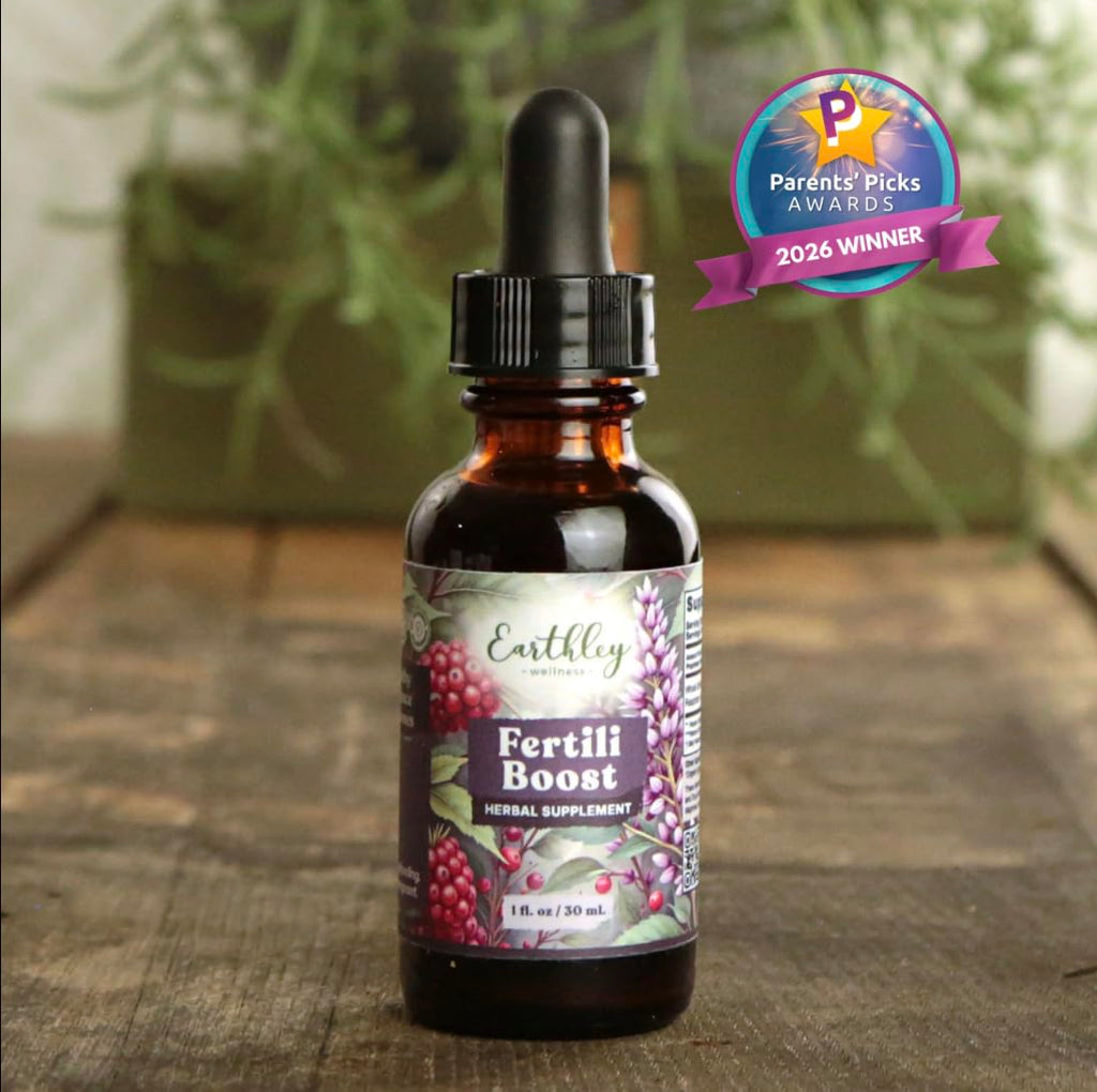 Earthley Wellness Fertili Boost, Women's Health Support, May Support the Natural Menstrual Cycle, May Assist with Fertility, All Natural Ingredients (2oz)