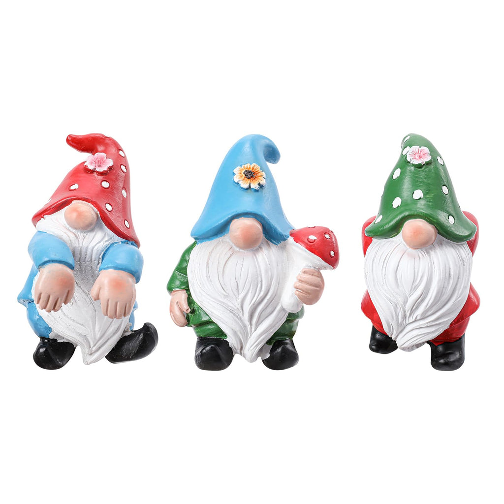 Chonsun Garden Gnomes Statue, 3 Pcs Flower Pots Hugger for Planter Decor