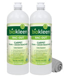 Biokleen Bac-Out Enzymatic Stain & Odor Remover for Carpet - Removes Stains and odors caused by dirt, pet accidents, wine, food, smoke - 2 Pack 32 oz w/Micro Cleaning Towel