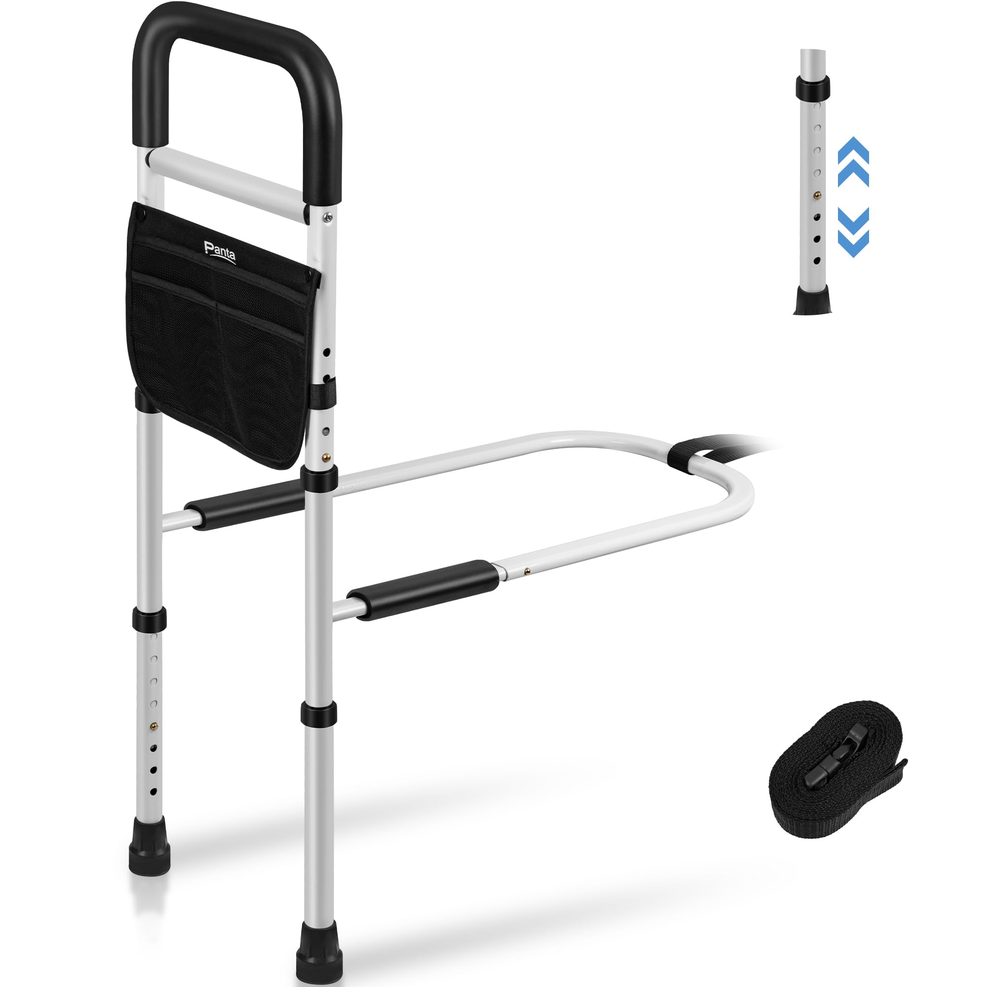 Panta Bed Rails for Elderly Adults Safety, Adjustable Bed Assist Rails for Seniors,Black