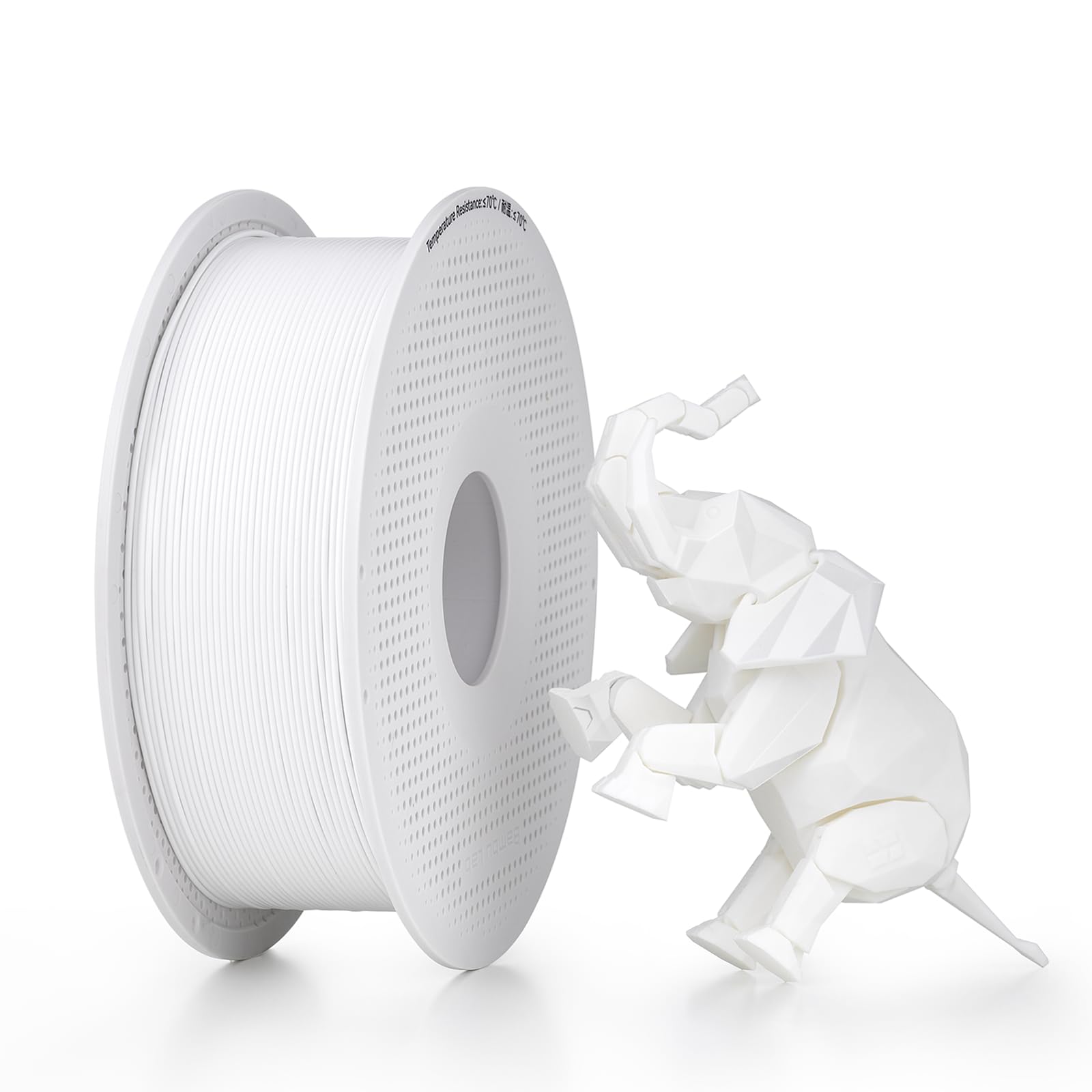 Bambu Lab 3D Printer Filament, 1.75mm PLA 3D Printing Filament Dimensional Accuracy +/- 0.03 mm, Fast Printing RFID PLA, No Warping & Tangling, 3D Print Material with Reusable 1kg Spool, Jade White