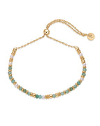 PAVOI Pearl Dainty Adjustable Beaded Bracelet, 14K Gold Plated, Yellow Gold
