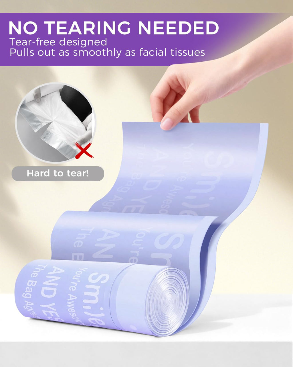 100 Pcs Bedside Commode Liners with Absorbent Pads, Tear-Free Leak-Proof Lavender Scented Commode Liners and Pads, Odor-Free Portable Toilet Liners & Potty Chair Bags for Disposable Adult, Bedpan