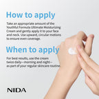 NIDA Youthful Formula™ Ultimate Moisturizing Cream | Centella Asiatica, Niacinamide, Hyaluronic Acid, Collagen | Wrinkles, Fine Lines, Dark Spots, Dry Skin, Redness | 3.38 fl. oz., 100ml (Old Formula)