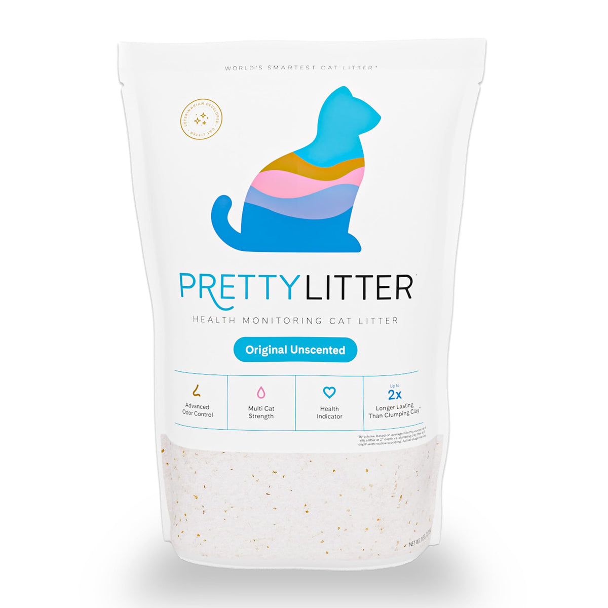 PrettyLitter Health Monitoring Cat Litter, Unscented, 6 lb. Bag