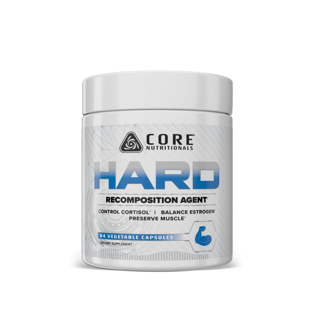 Core Nutritionals Hard Recomposition & Hardening Agent | Hormone Support, Cortisol Management, Fat Loss | with KSM-66, DIM, & L-Theanine | 84 Capsules, 28 Servings