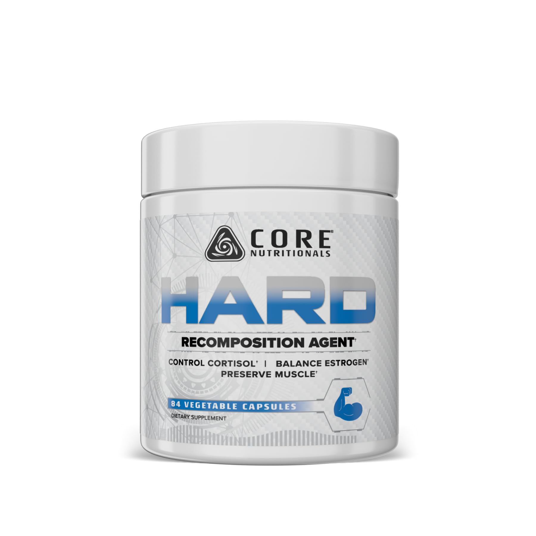 Core Nutritionals Hard Recomposition & Hardening Agent | Hormone Support, Cortisol Management, Fat Loss | with KSM-66, DIM, & L-Theanine | 84 Capsules, 28 Servings