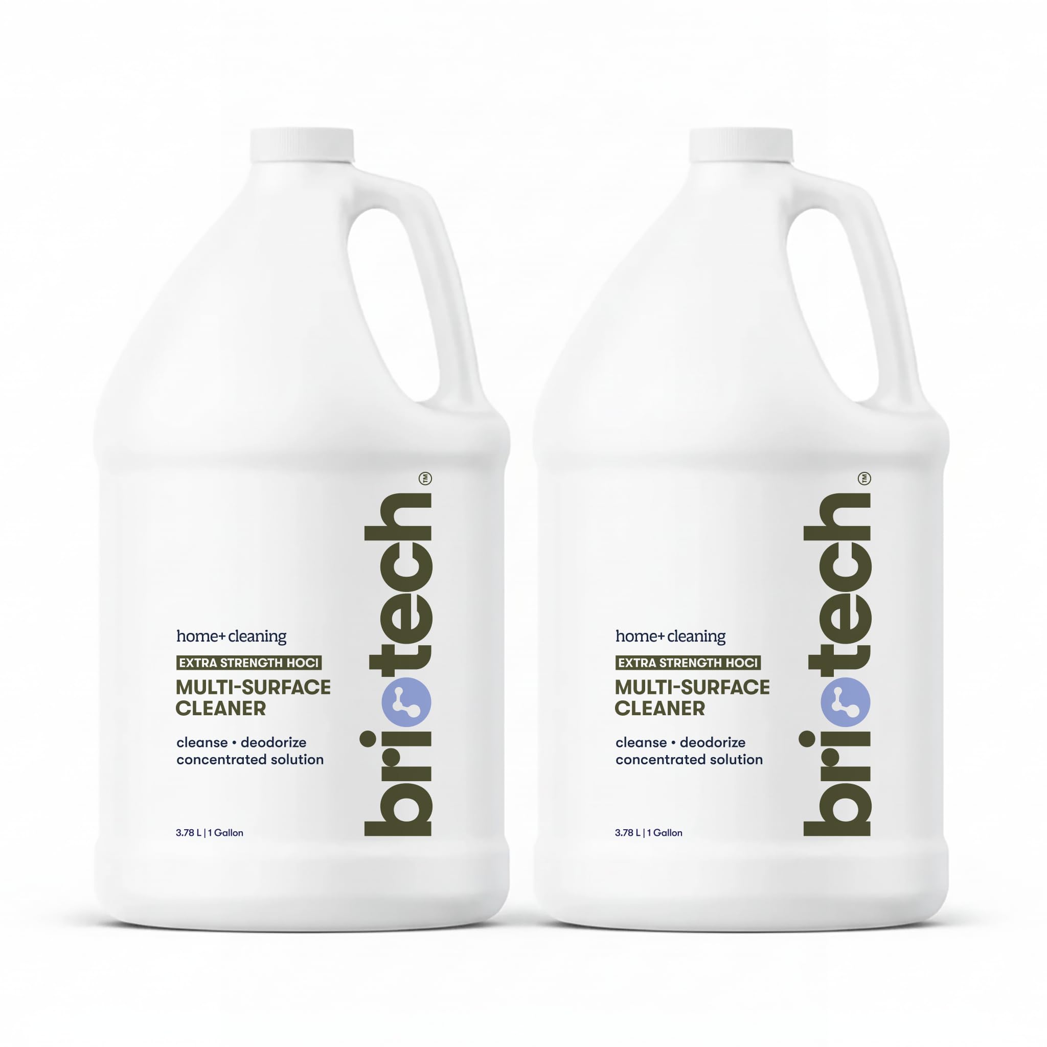 BRIOTECH Surface/Air 500, Pure Hypochlorous 500 PPM for ULV Foggers Sprayers & Humidifiers, Professional Cleaner Deodorizer for Dental, Offices, Schools, Homes, Peroxide Free, 1 Gallon Refill ea, 2 ct
