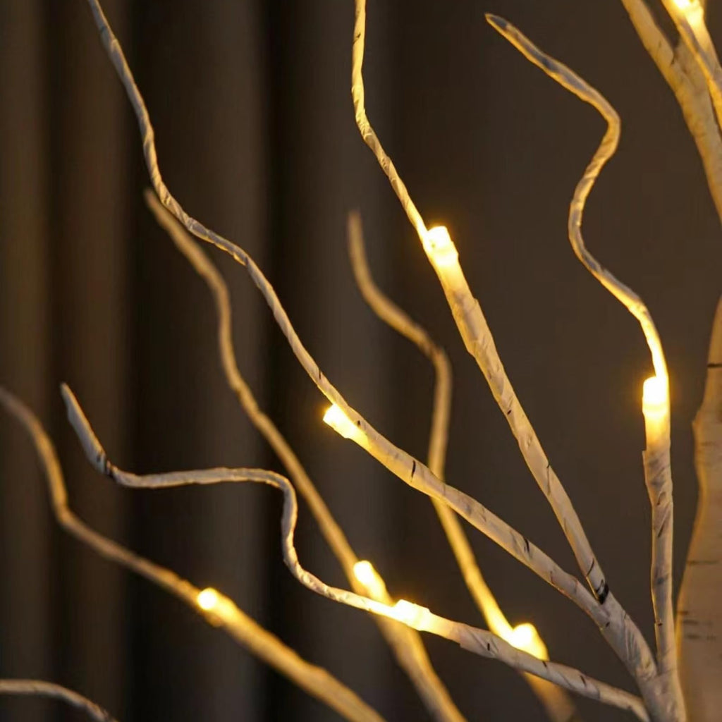 Money Tree Gift Card Holder 24 LED Birch Tree Lamp Battery/USB Powered