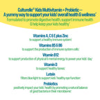 Culturelle Kids Multivitamin + Probiotic For Kids (Ages 2+) - 60 Count, Peach-Orange & Mixed Berry Flavor - Digestive Health & Immune Support Gummies with Lutein to Support Eye Health